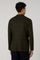 Green Garment Dyed Overcheck Wool double-breasted K-Jacket