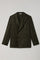 Green Garment Dyed Overcheck Wool double-breasted K-Jacket