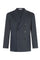 Blaue doppelreihige K-Jacket aus Baumwoll-Leinen-Twill