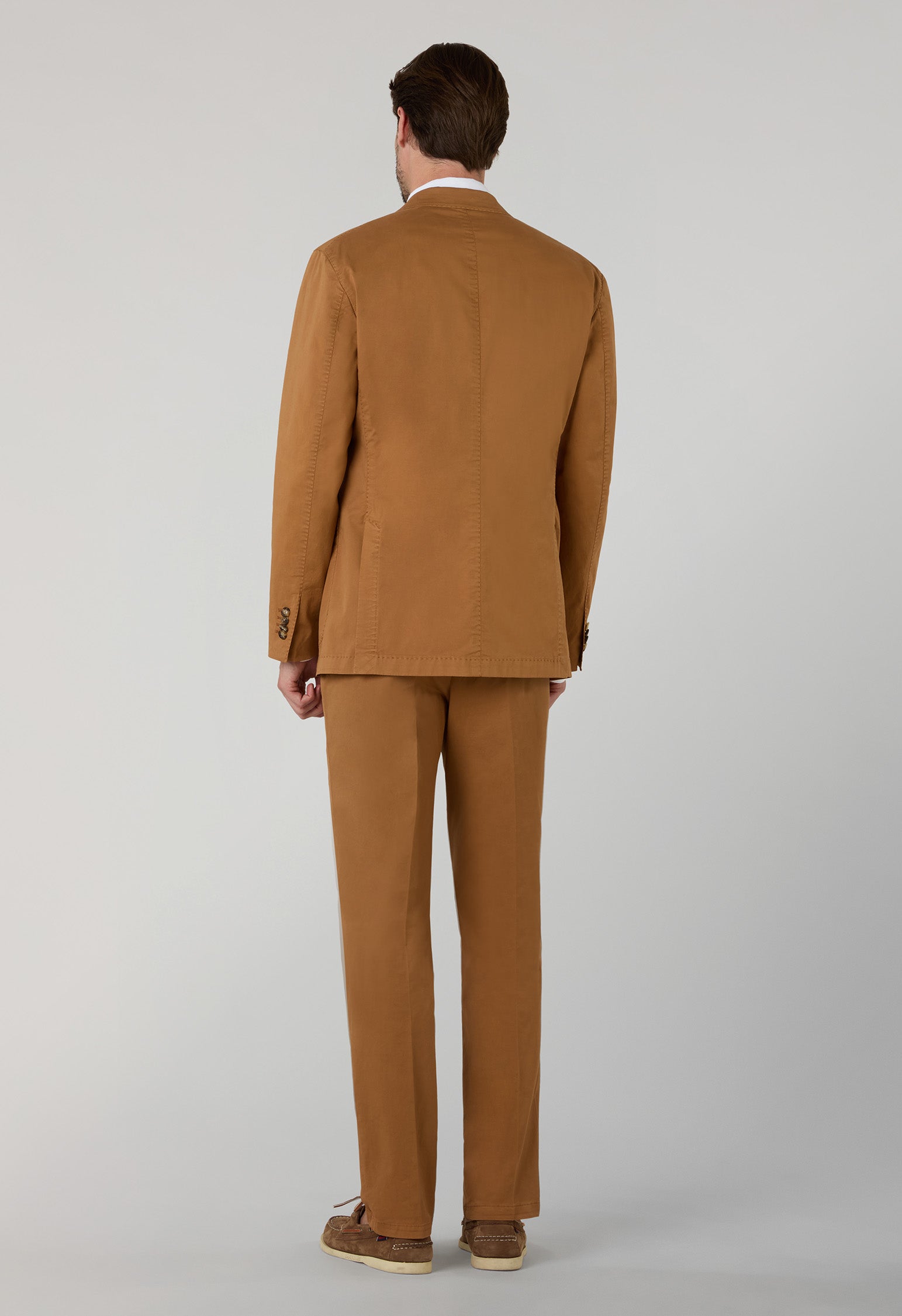 Orange Garment Dyed Supima Cotton Double-Breasted K-Suit