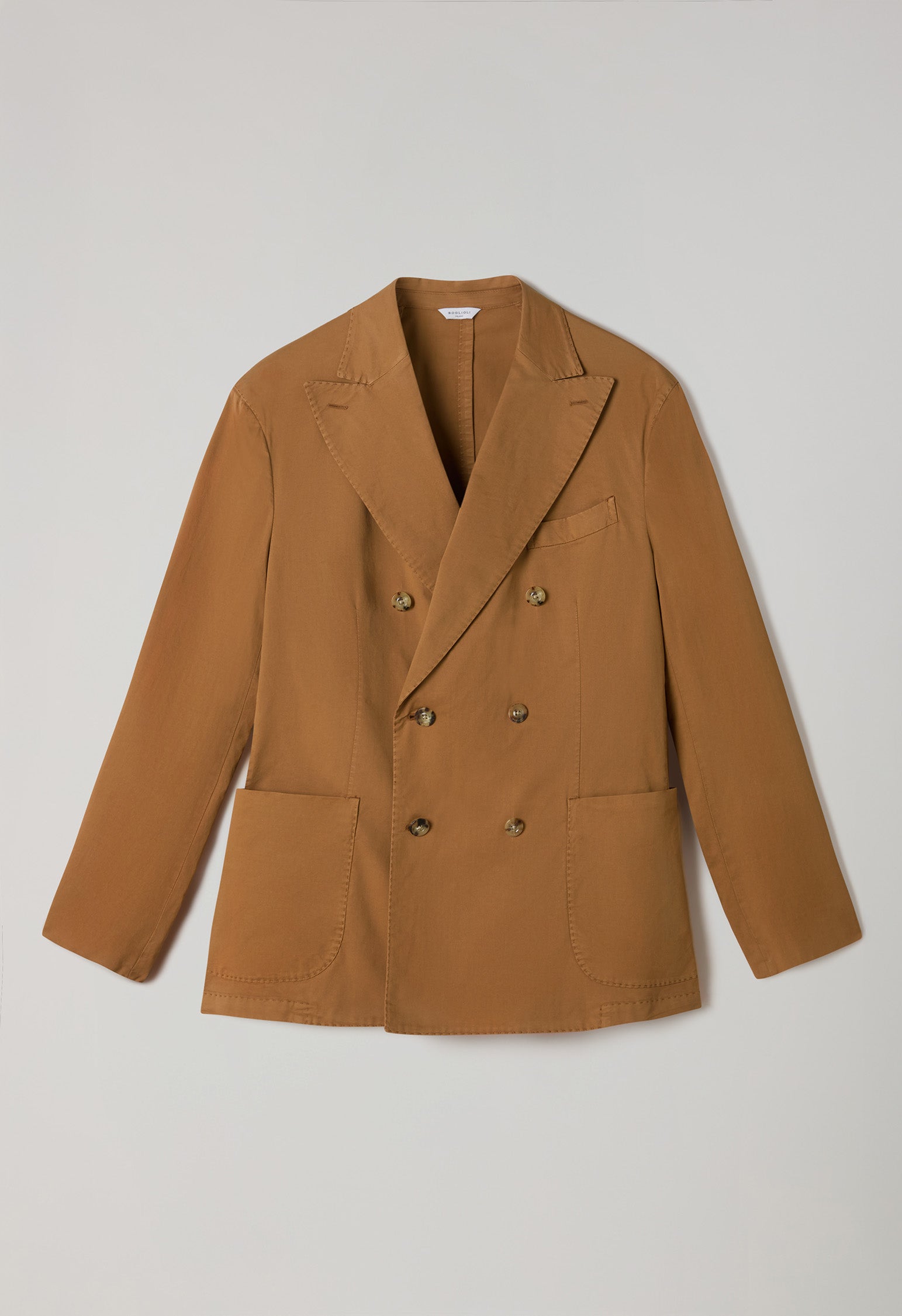 Orange Garment Dyed Supima Cotton Double-Breasted K-Suit