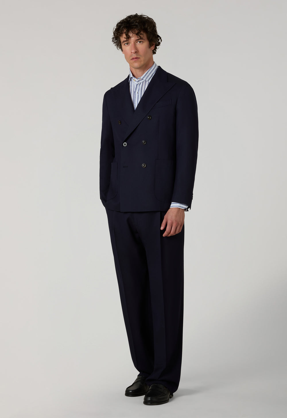 Blue Light Wool Honeycomb K-Suit