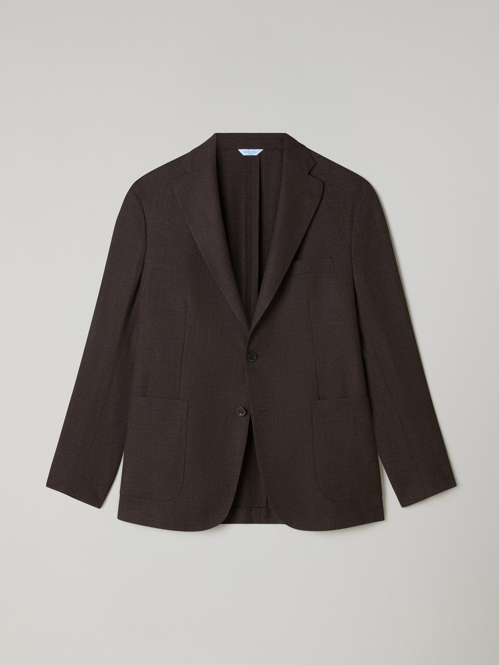K-Jacket in lana leggera a nido d'ape marrone