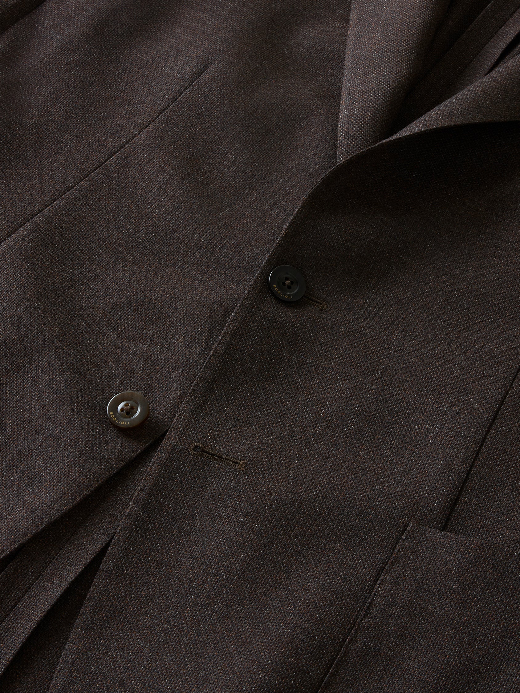 K-Jacket in lana leggera a nido d'ape marrone