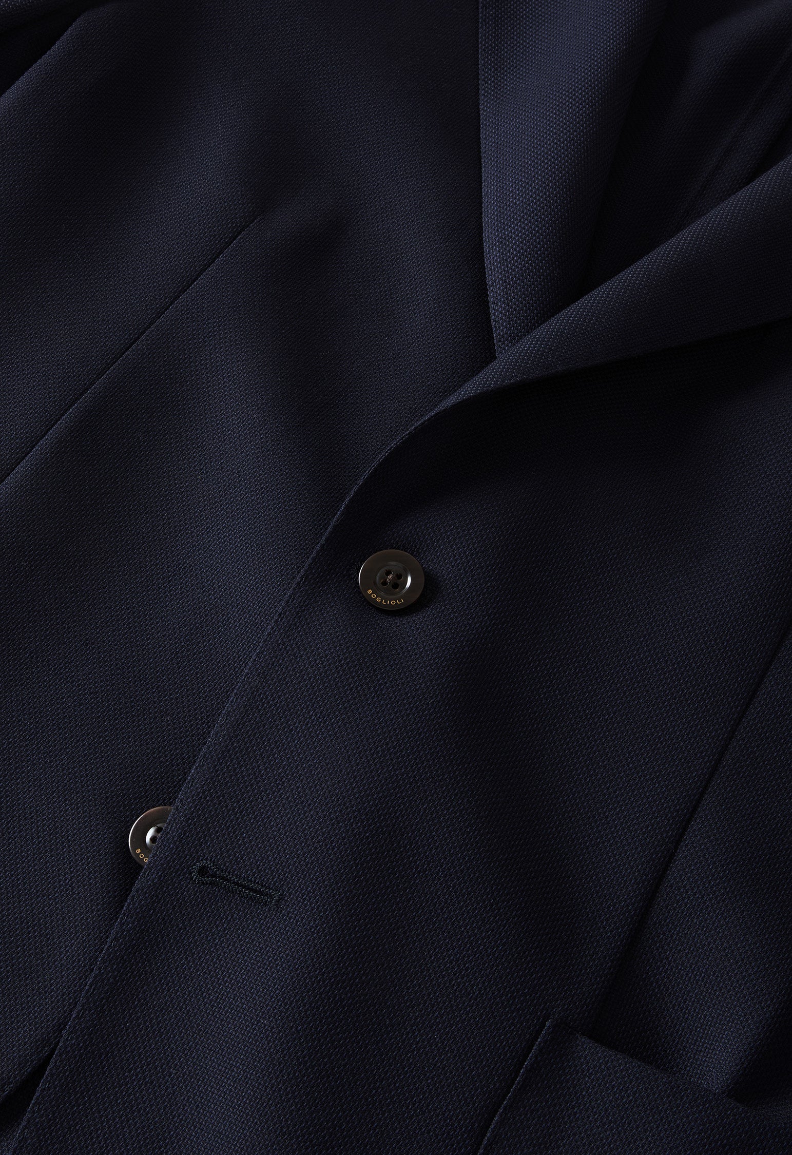 K-Jacket in lana leggera a nido d'ape blu