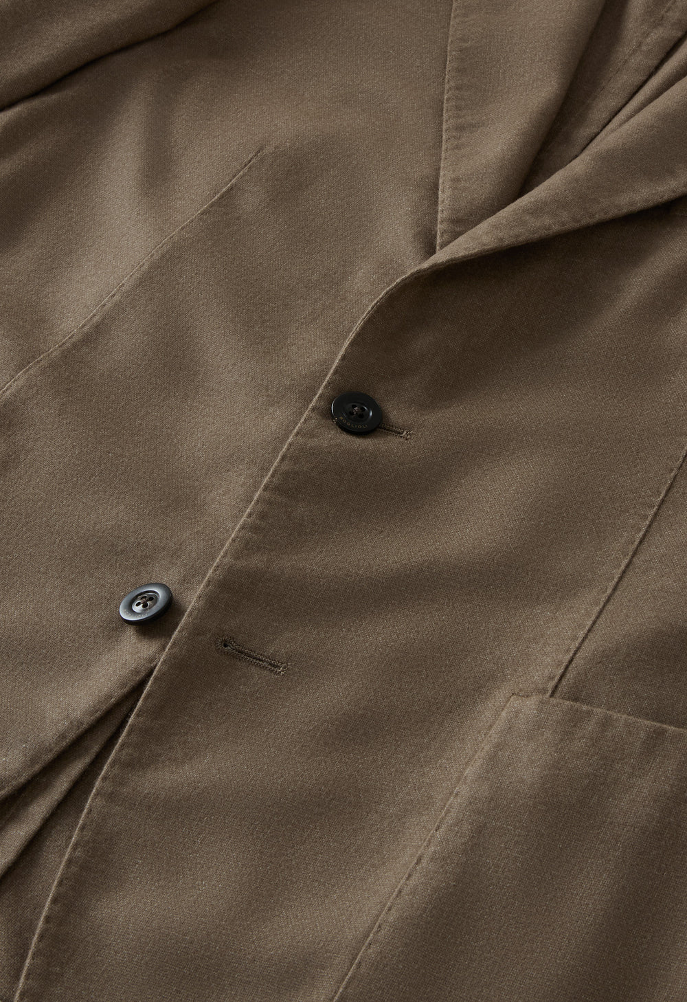 Brown Garment Dyed Wool K-Jacket 