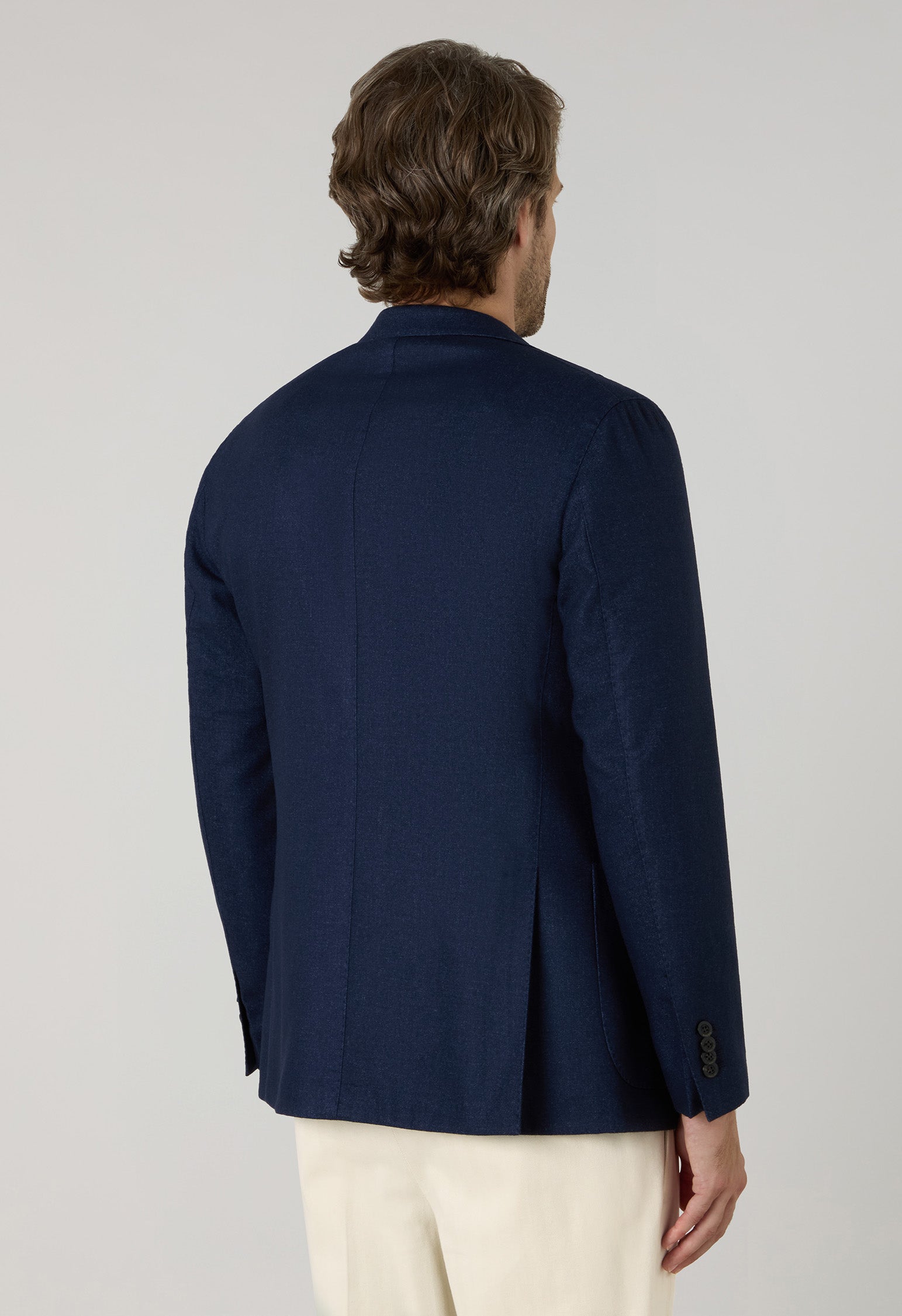 K-Jacket  in lana tinta in capo blu