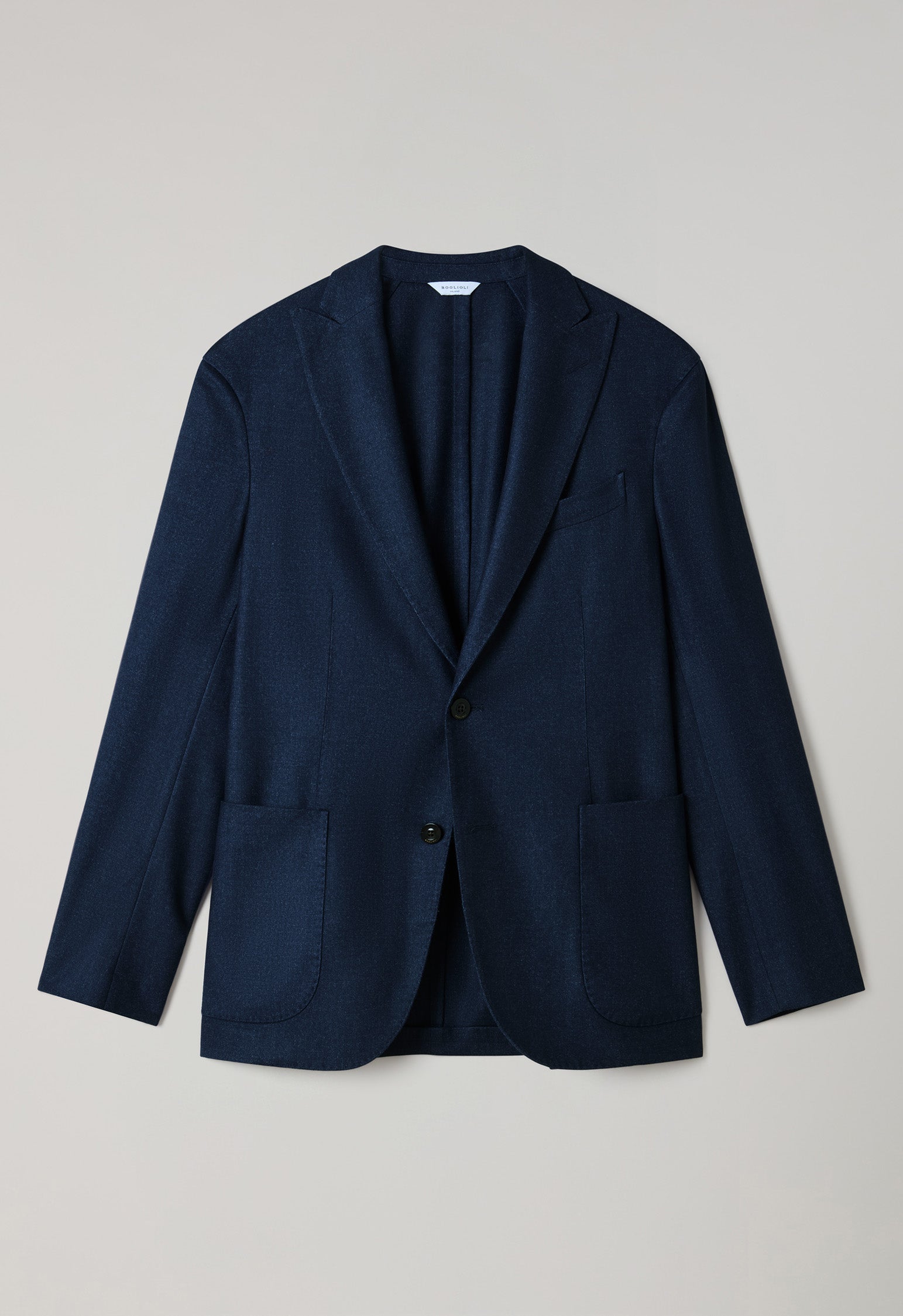 K-Jacket  in lana tinta in capo blu