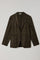 K-Jacket in lana a quadri tinta in capo verde