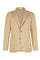 Beige stückgefärbte K-Jacket aus Wolle mit Wabenstruktur