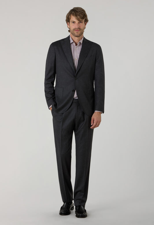 Dark Grey 14-Micron Wool Silk K-Suit 