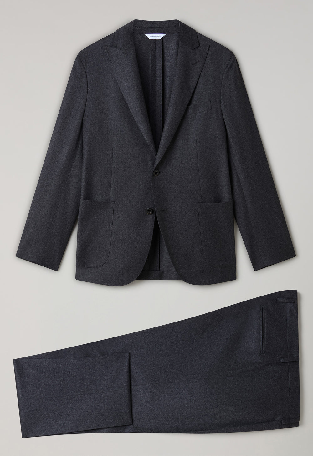 Dark Grey 14-Micron Wool Silk K-Suit 