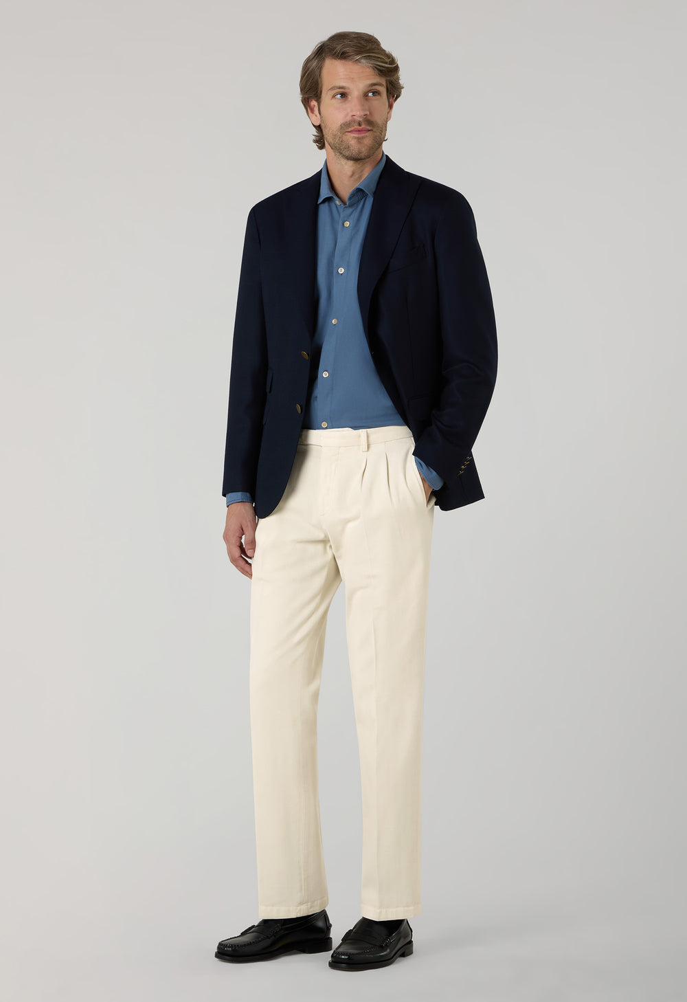 Blue Wool Hopsack K-Jacket