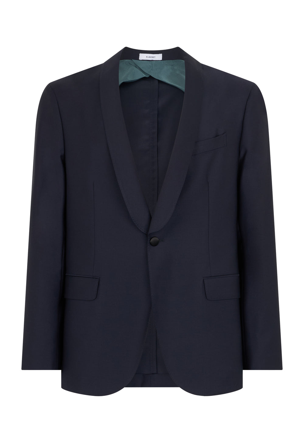 Blue Wool Satin Evening K-Jacket