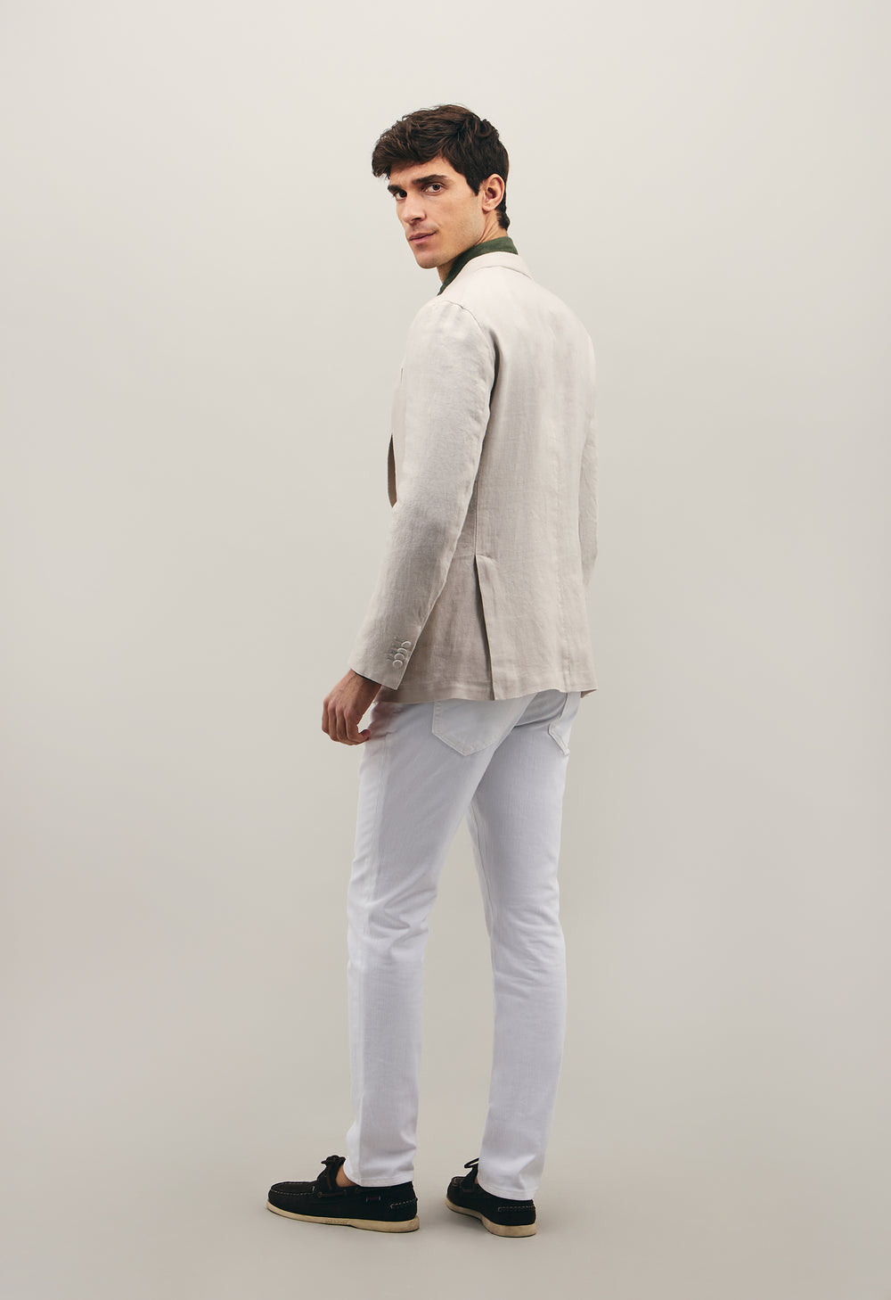 Ice Grey High-Quality twill Linen K-Jacket