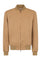 Bomber in lino e tencel satin beige scuro