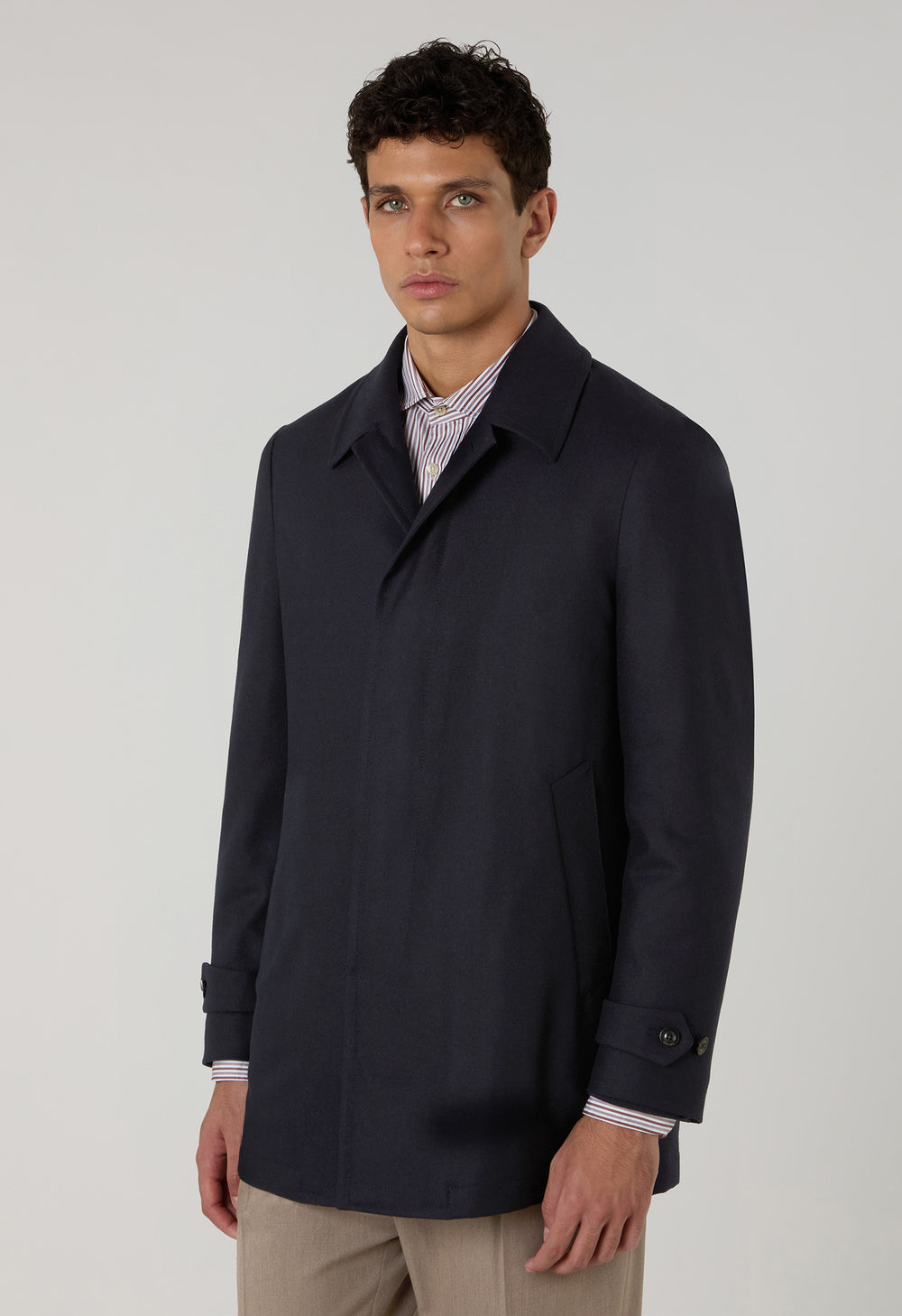 Giacca Cover imbottita in flanella lavata blu