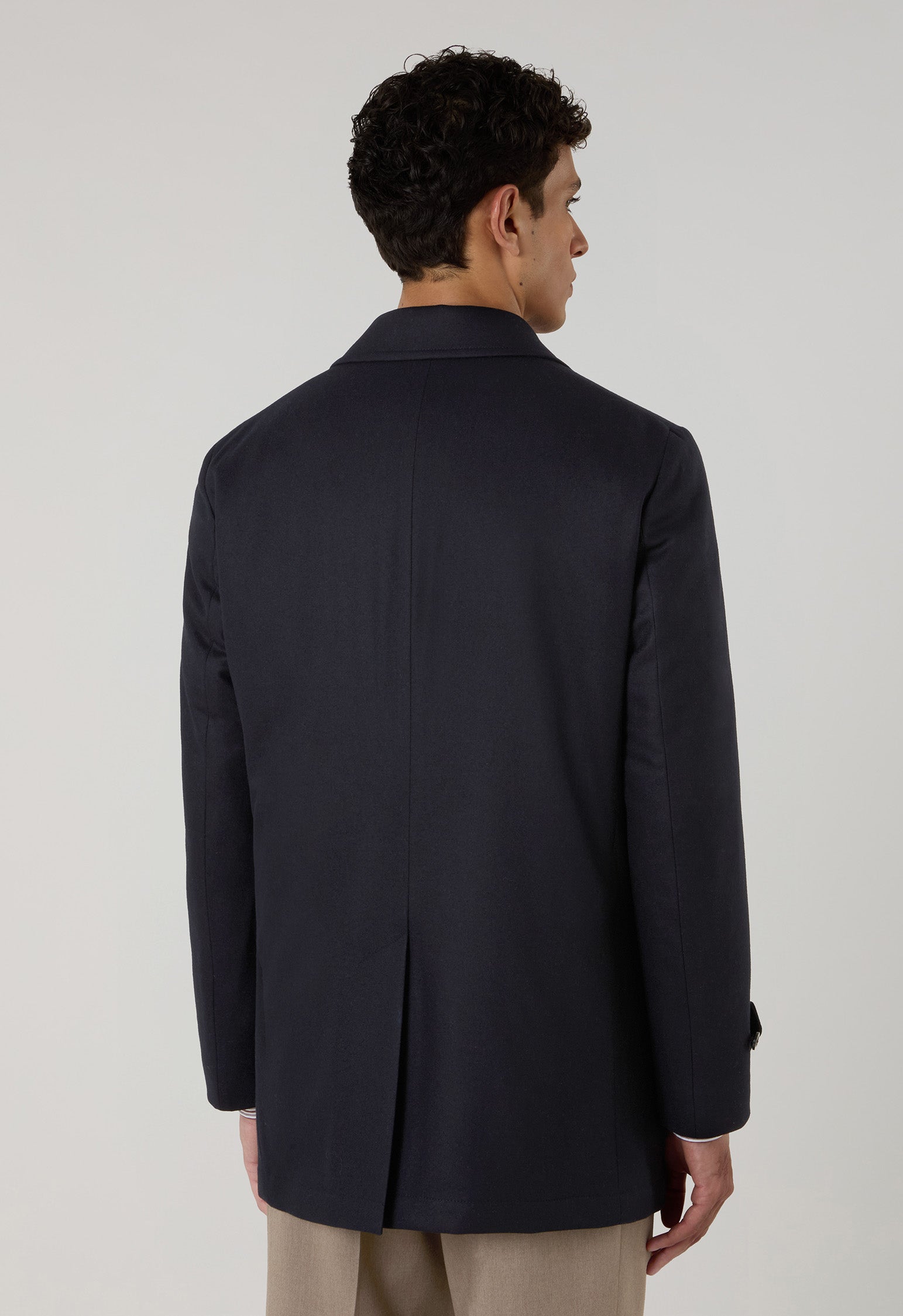 Giacca Cover imbottita in flanella lavata blu