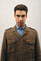 Brown Garment-dyed Linen Field Jacket