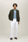 Green Linen Bomber