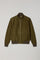 Dark Khaki Suede Bomber