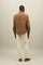 Dark Beige Suede Overshirt