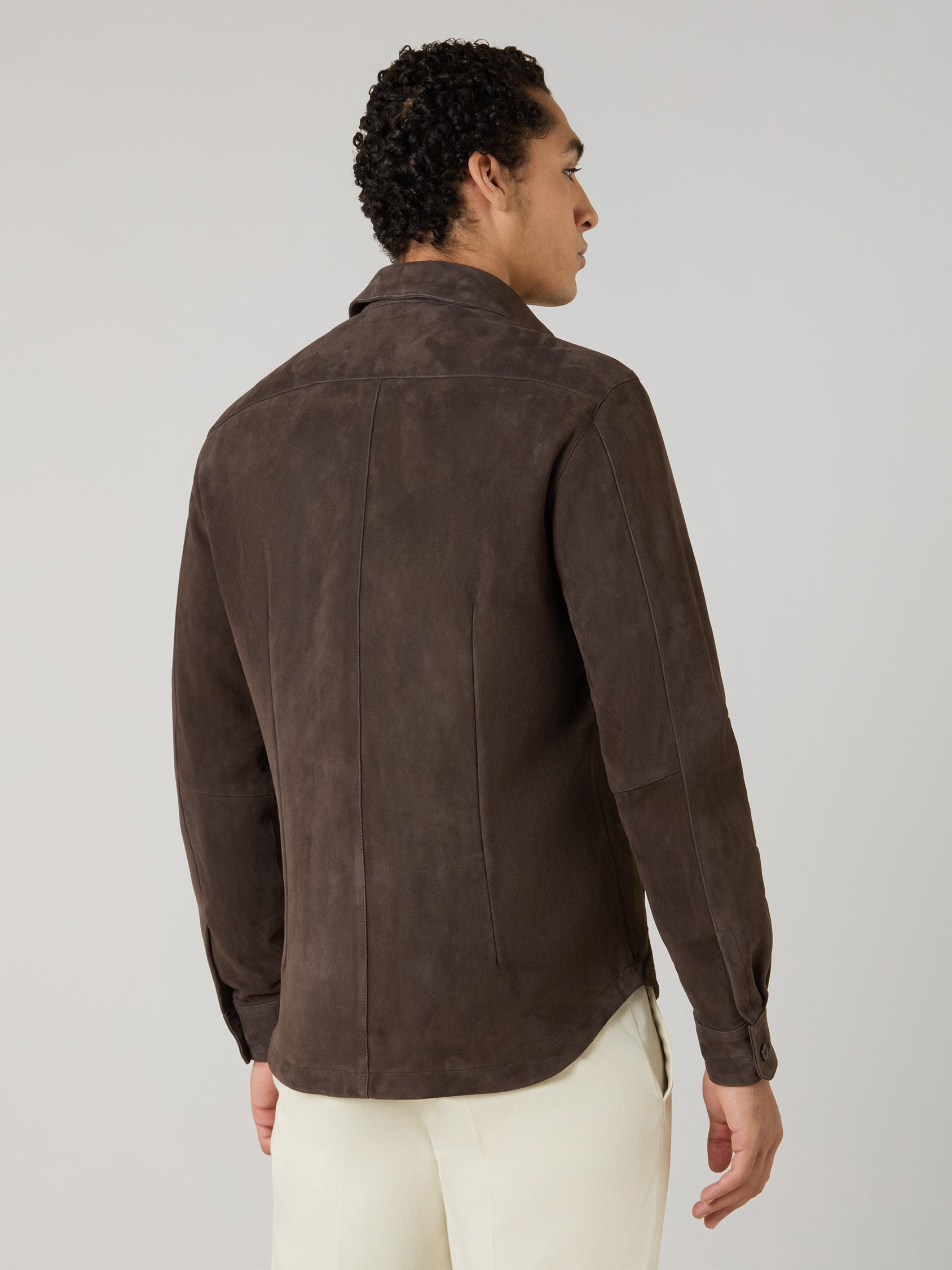 Brown Suede Overshirt
