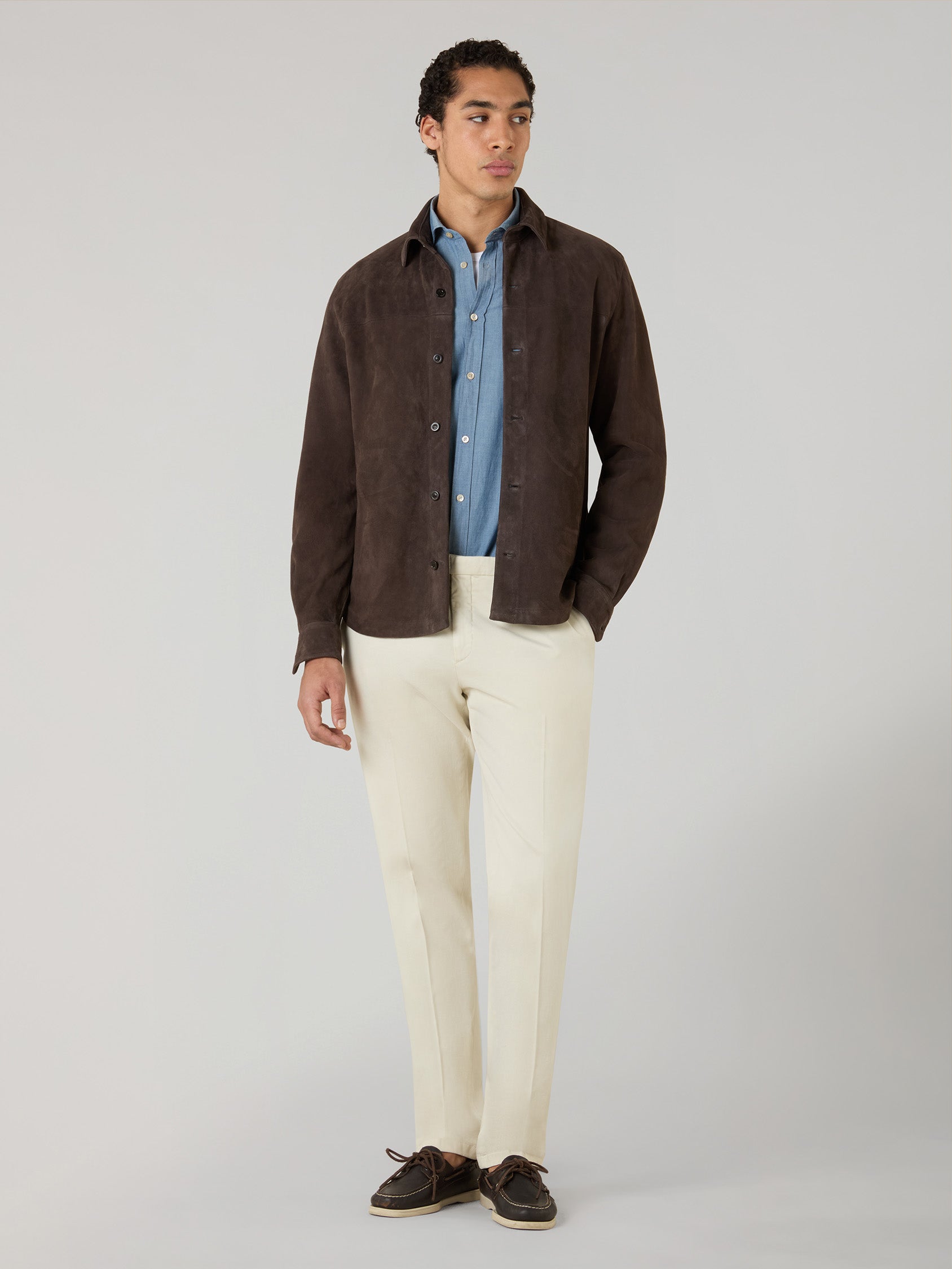 Brown Suede Overshirt