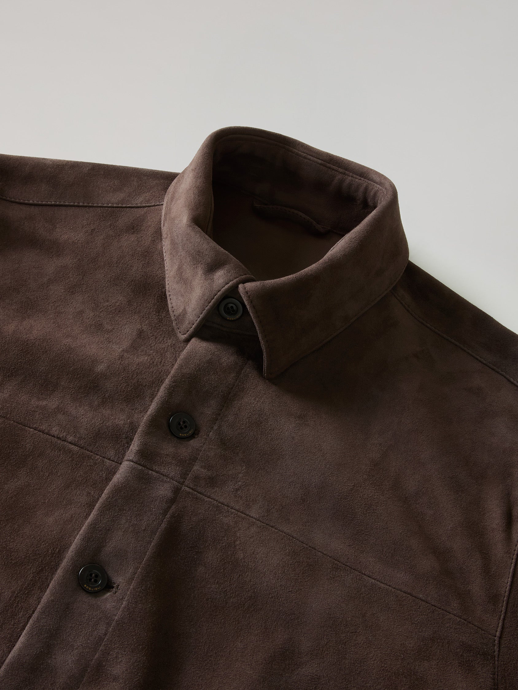 Brown Suede Overshirt