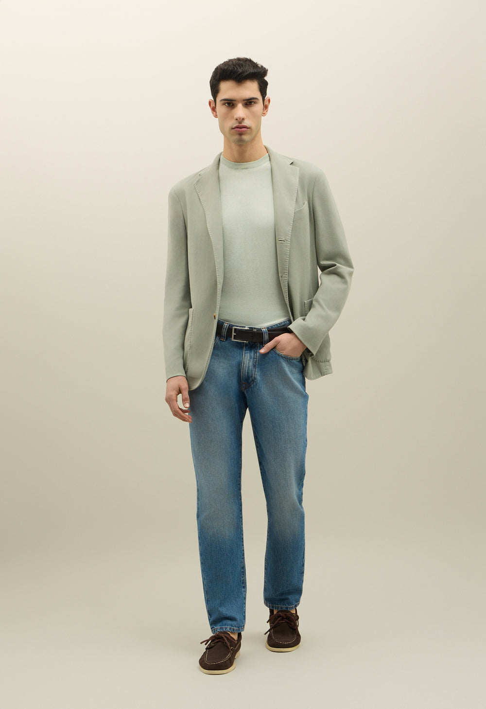 Giacca Dover in misto cotone soft verde