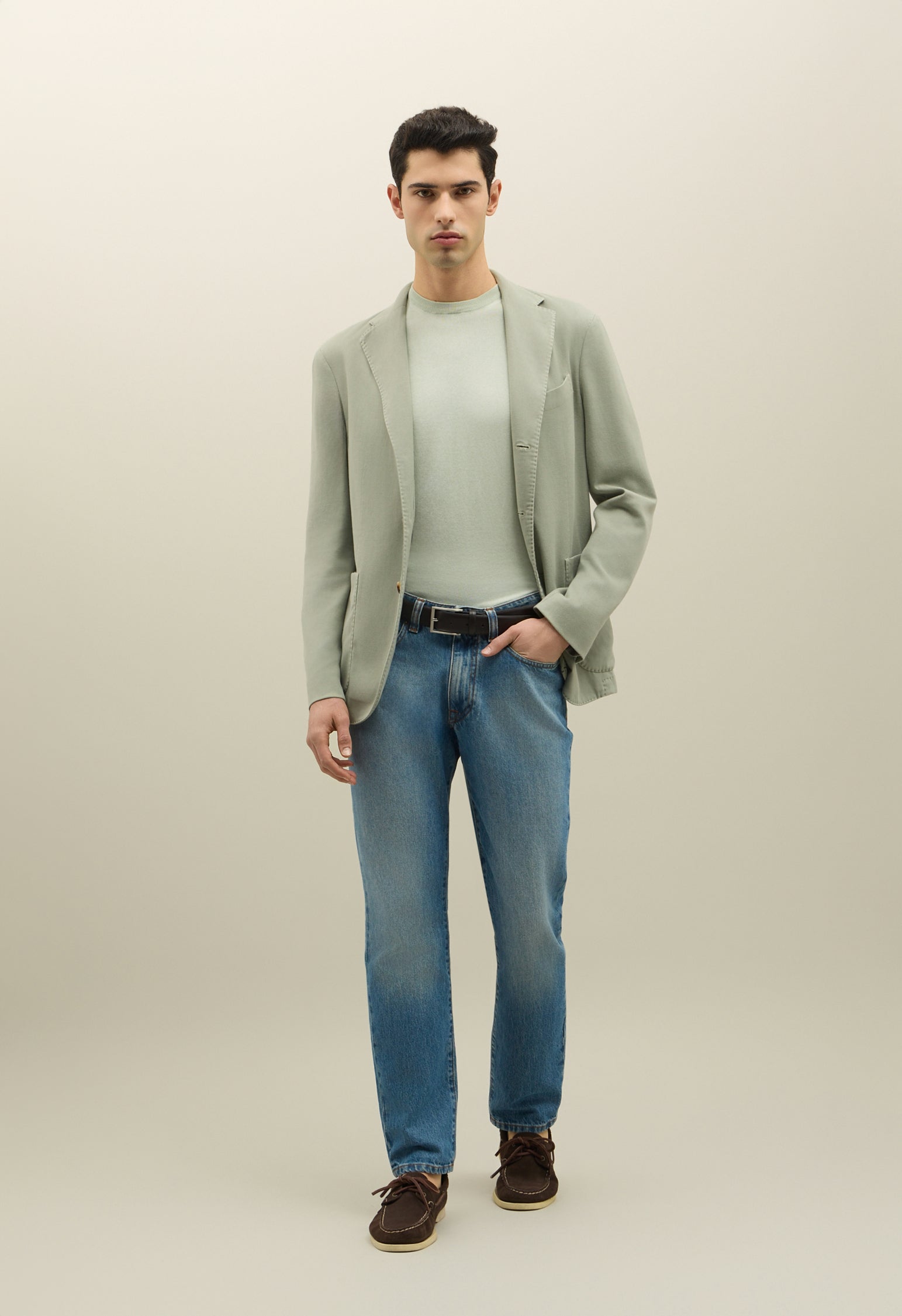 Giacca Dover in misto cotone soft verde