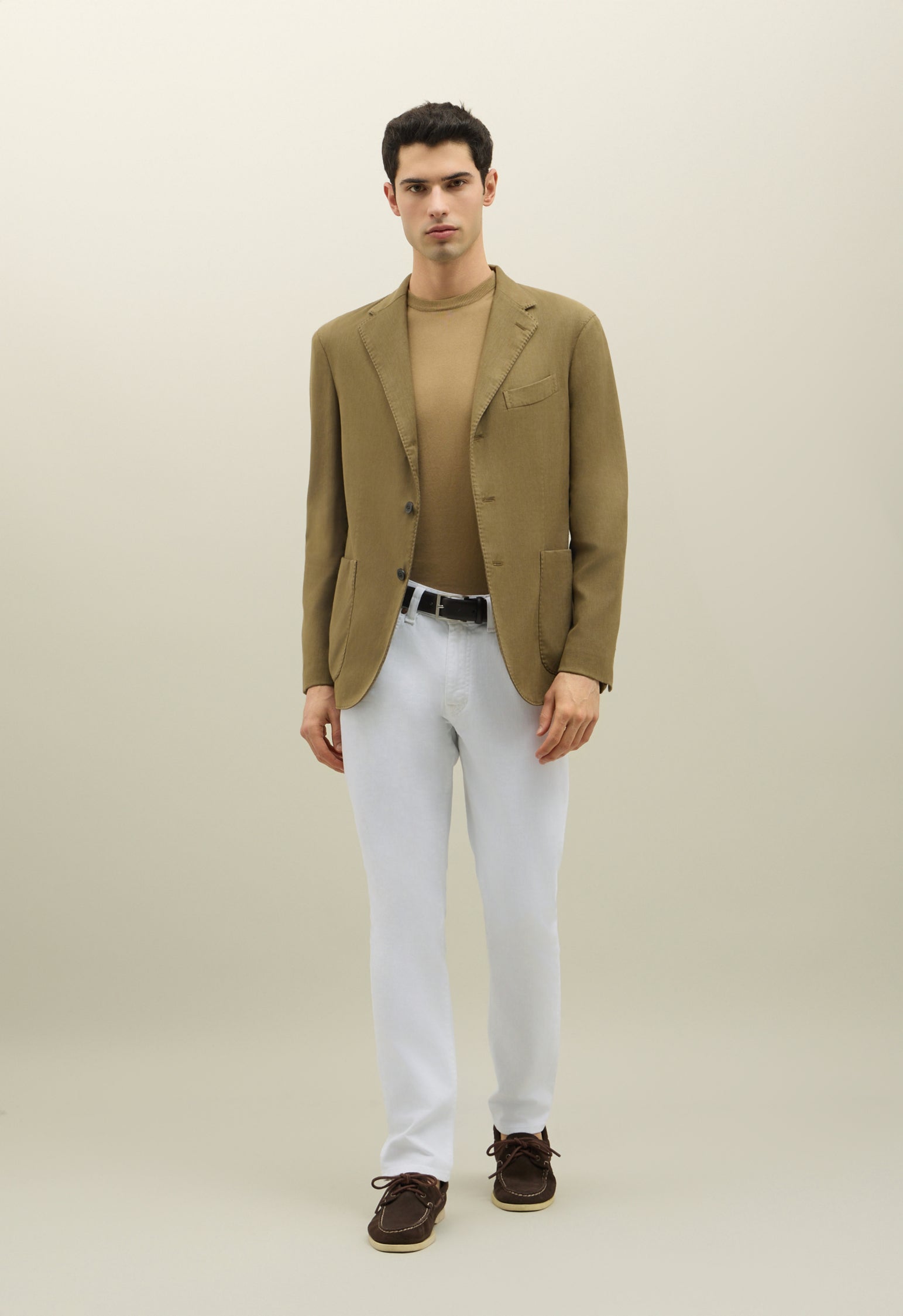 Giacca Dover in misto cotone soft khaki