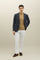 Blue Blended Soft Cotton Dover Jacket