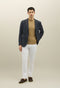 Blue Blended Soft Cotton Dover Jacket