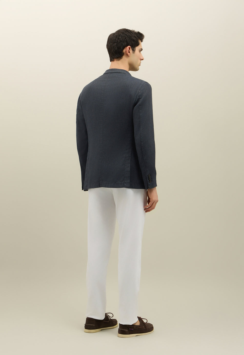 Blue Blended Soft Cotton Dover Jacket