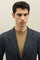 Blue Blended Soft Cotton Dover Jacket