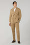 Blue Garment Dyed Cotton Linen Satin Double-Breasted Dover Suit