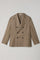 Beige Cotton Jersey Double-Breasted Dover Jacket