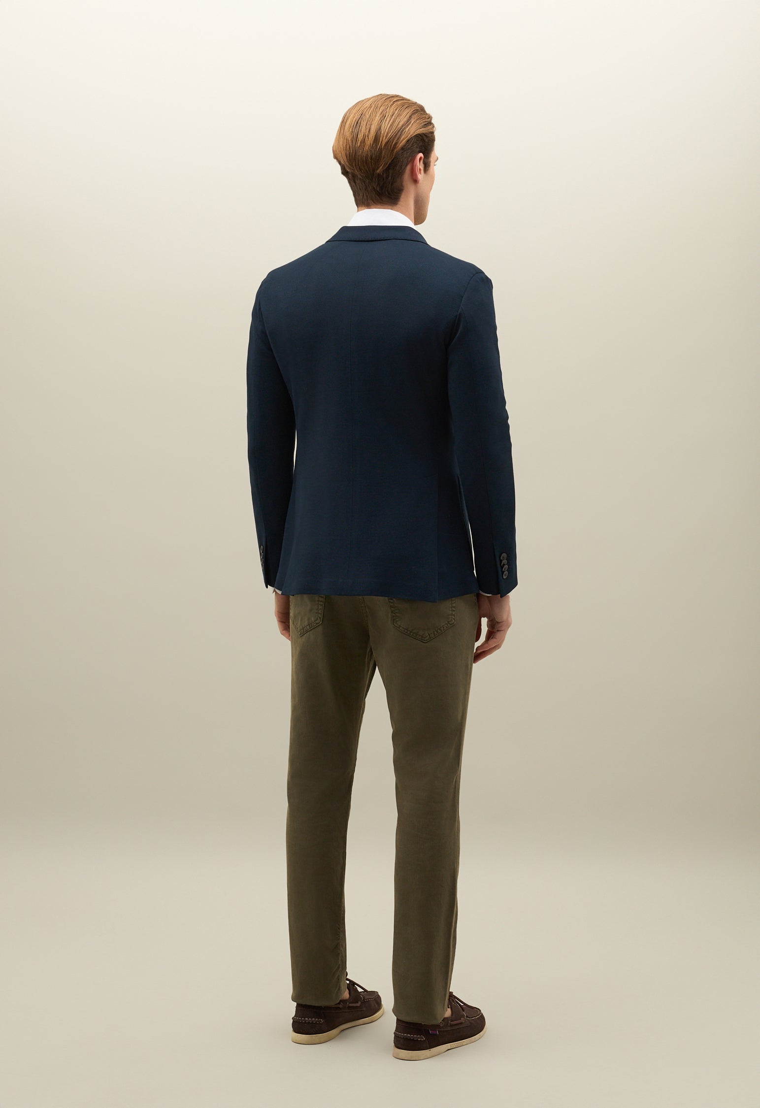 Giacca Dover doppiopetto in jersey blu
