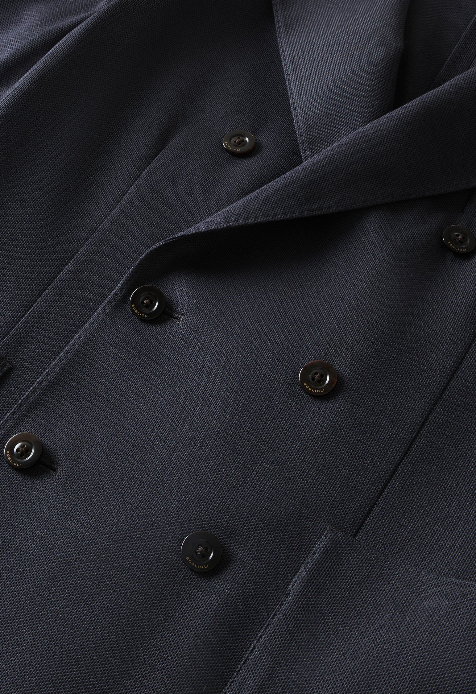 Graue doppelreihige Dover-Jacke aus Jersey