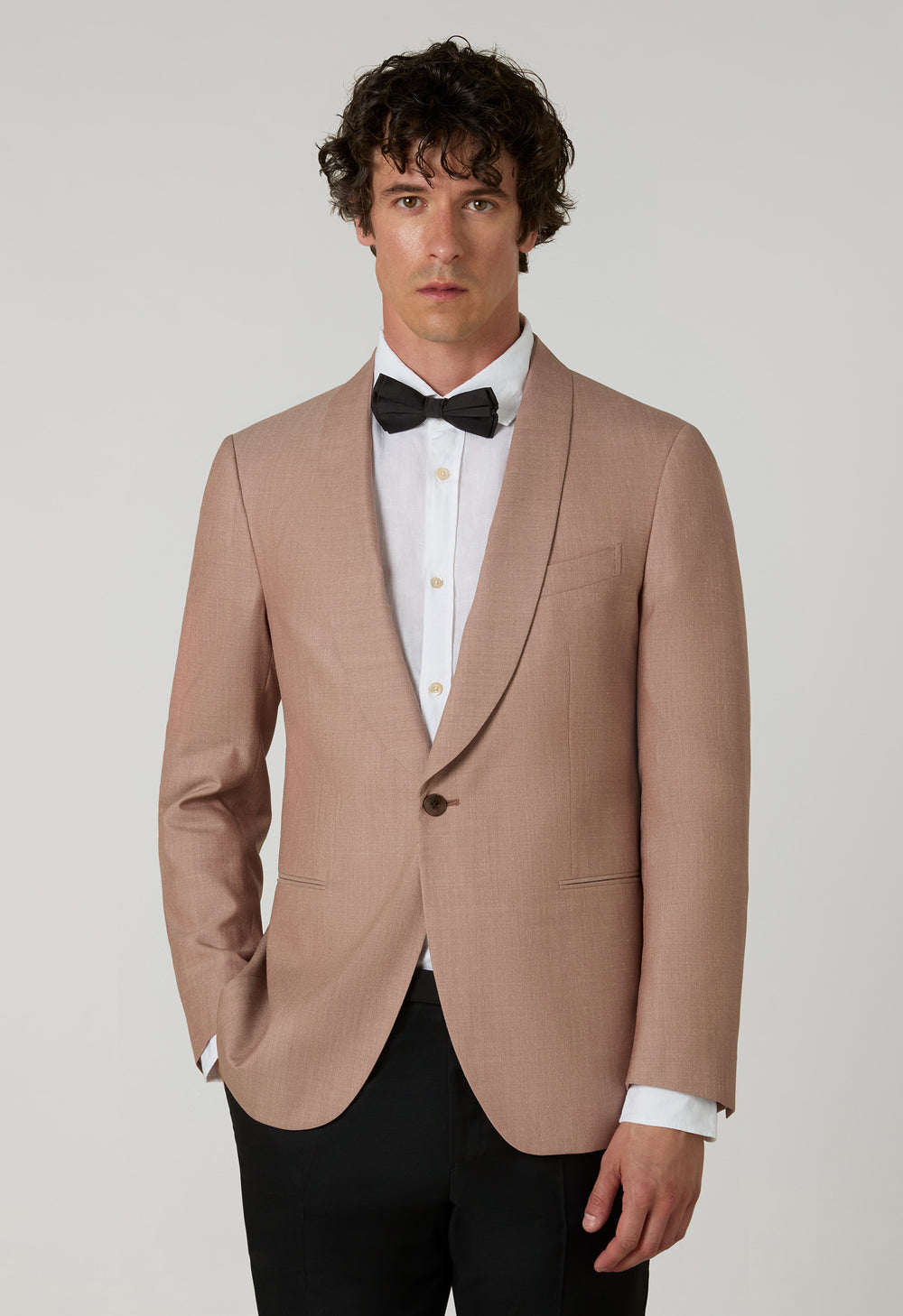 Pink Wool Silk Linen Milano Dinner Jacket