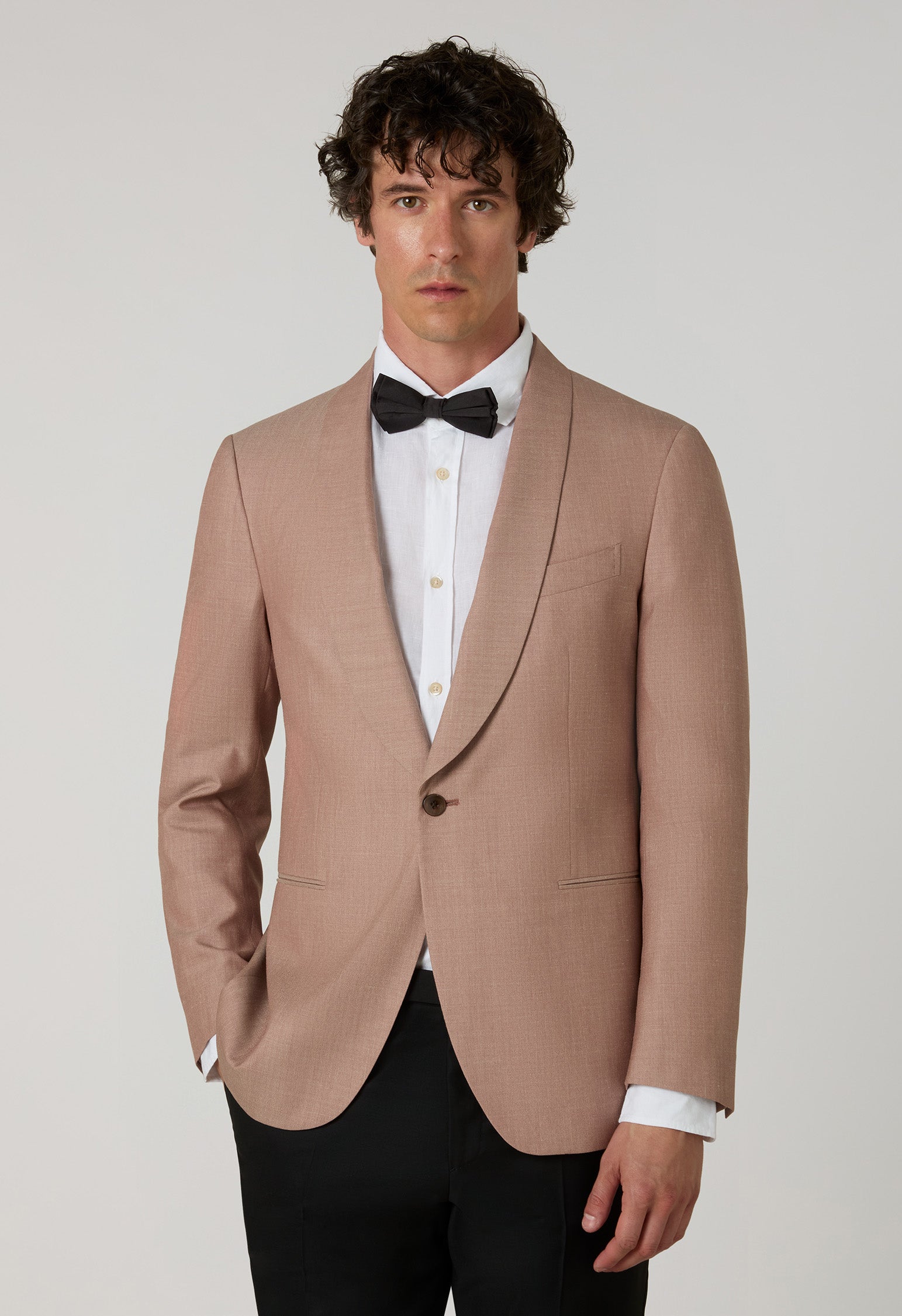 Pink Wool Silk Linen Milano Dinner Jacket