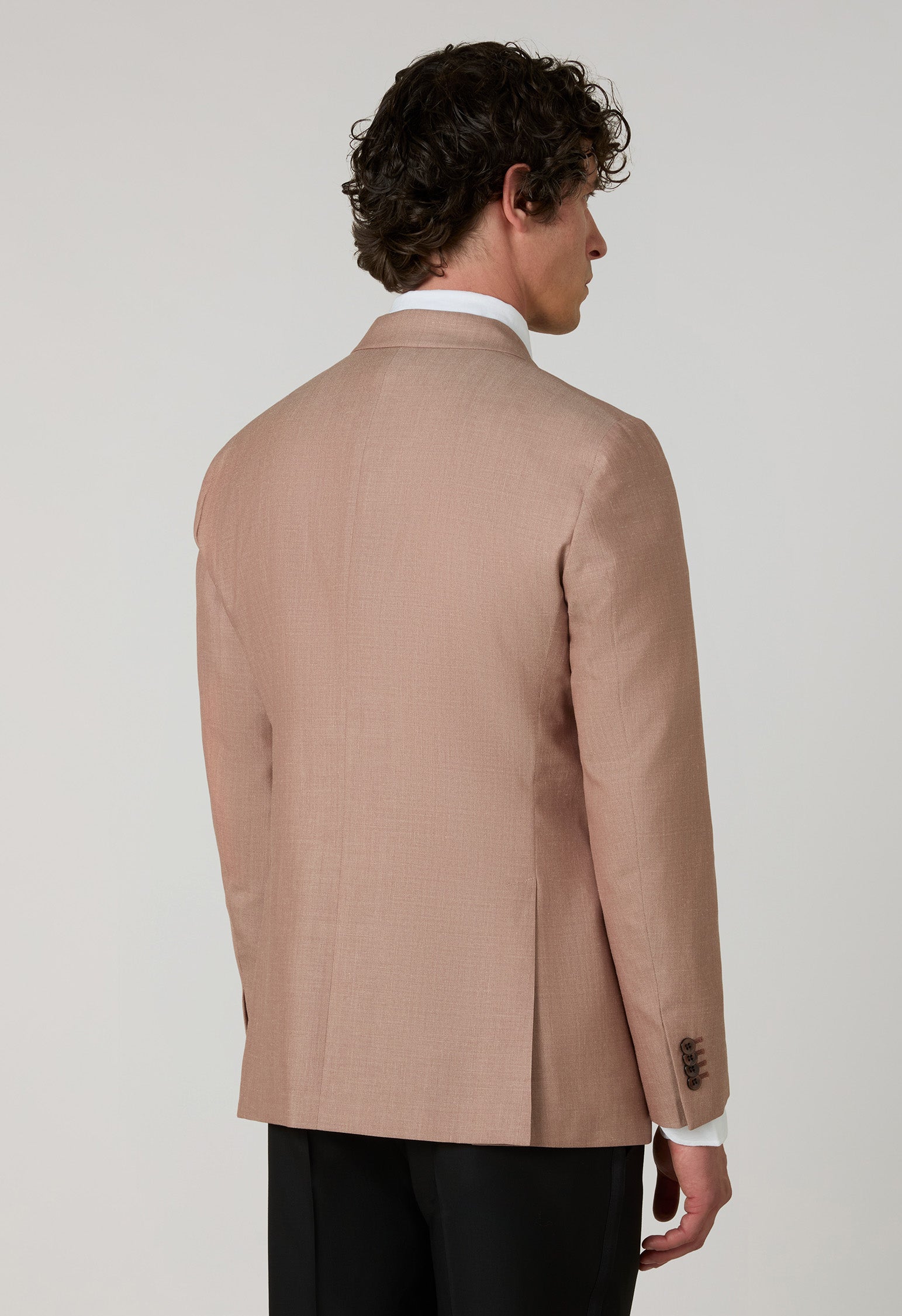 Pink Wool Silk Linen Milano Dinner Jacket