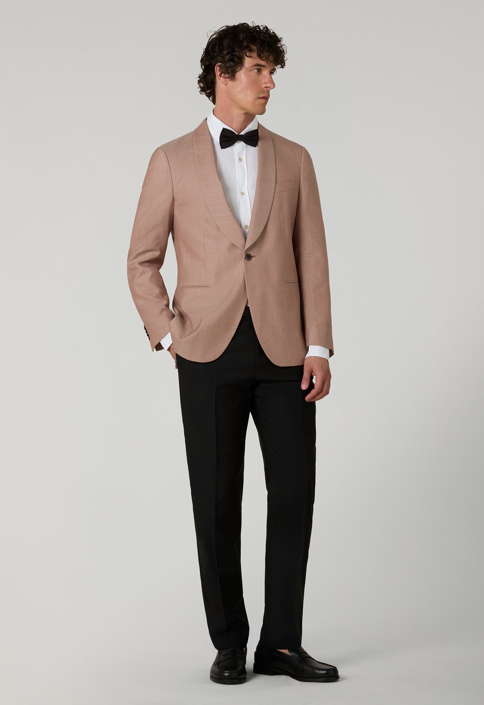 Pink Wool Silk Linen Milano Dinner Jacket