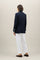 Blauer Blazer Maia aus leichter Wolle mit Wabenstruktur