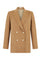 Dunkelbeiger Blazer Maia aus Leinen-Tencel-Satin