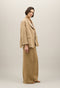 Beige Linen Tencel satin Otta Blazer