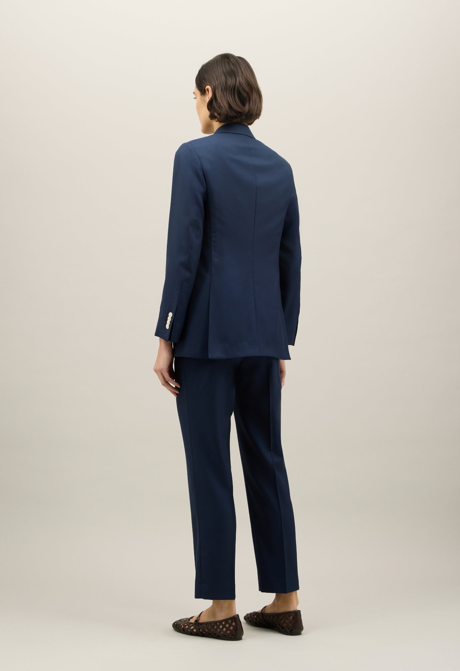 Blauer Blazer Bianca aus Woll-Twill