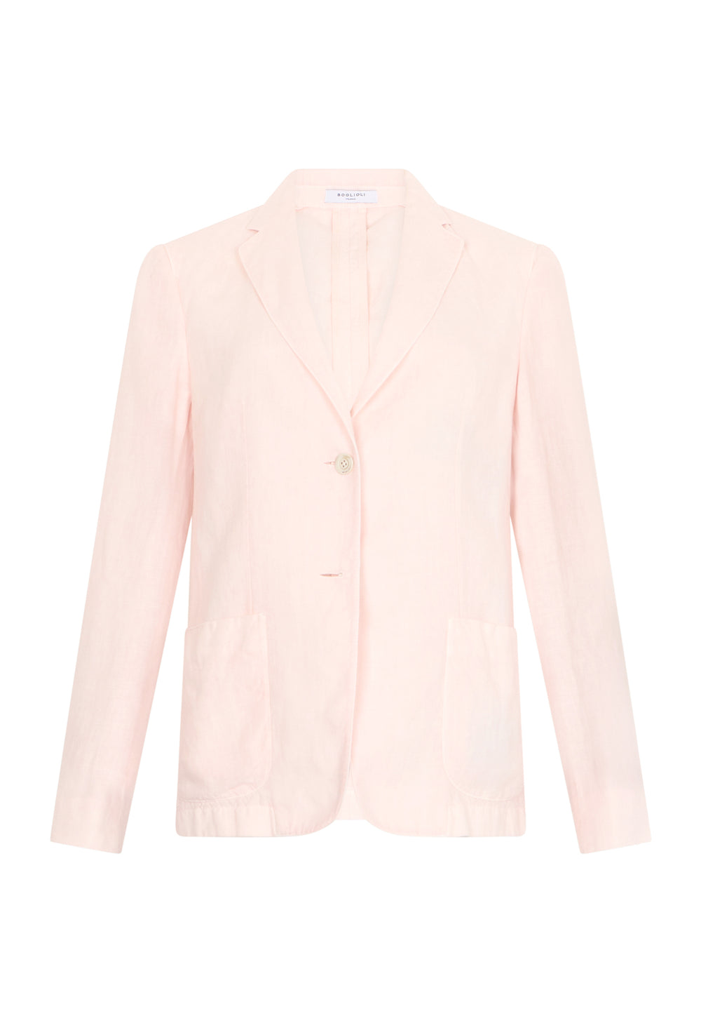 Pink Garment Dyed Linen Brera Blazer