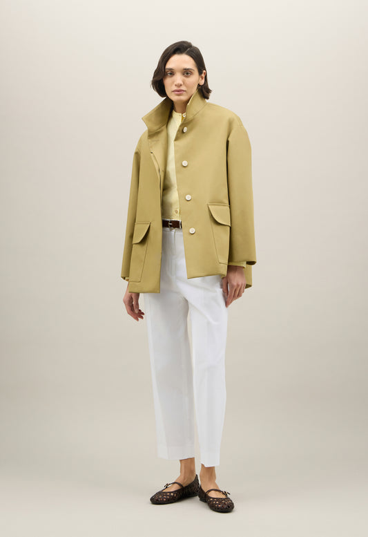 Green Double Cotton drill Caban